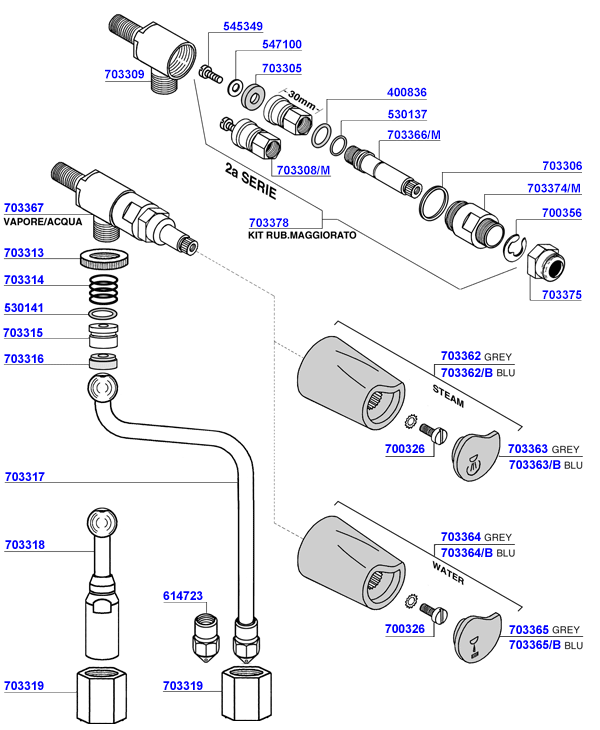 Bezzera - Steam and hot water valves 4