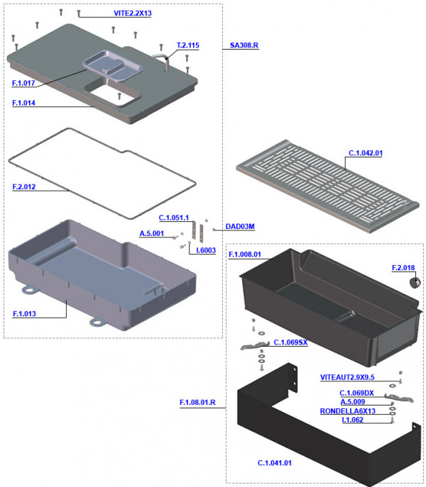 La Marzocco - GS3 Drain Box Reservoir Assembly 