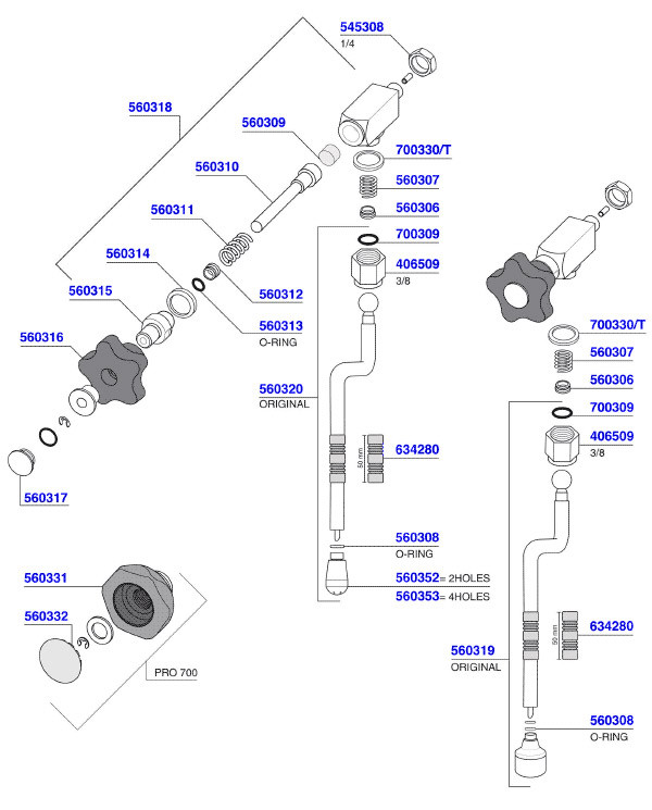 Profitec - PRO 500, 700 & 800 Steam Valve  Profitec - PRO 500, 700 & 800 Steam Valve