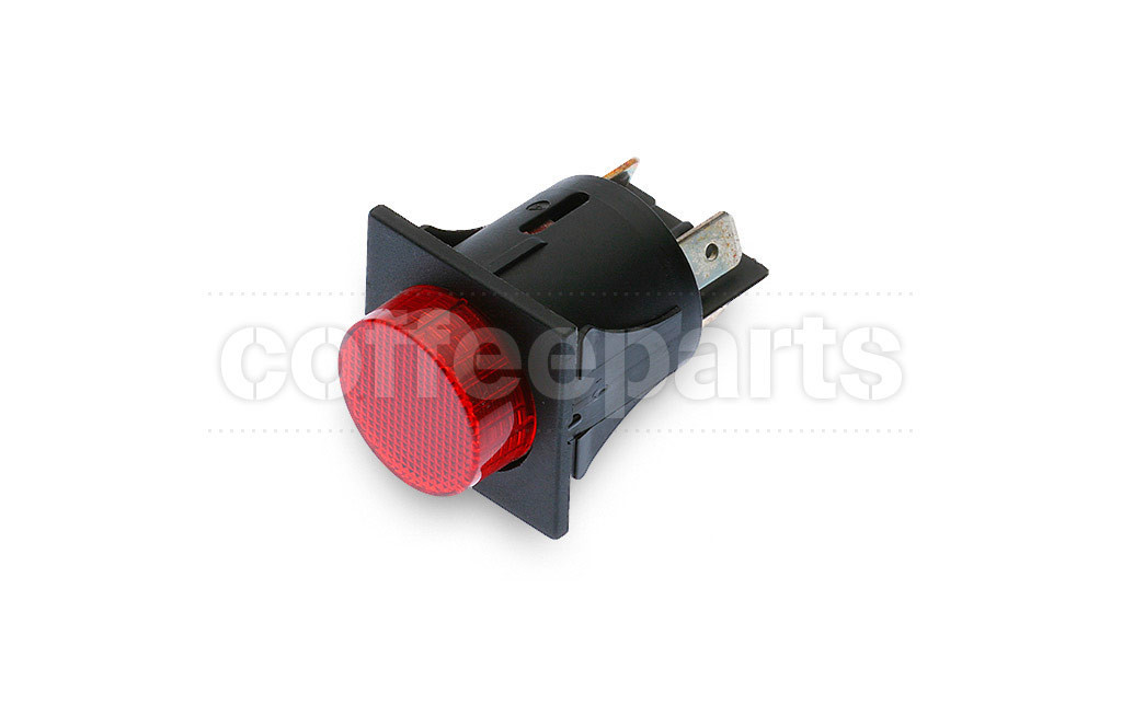 2-pole luminous square switch