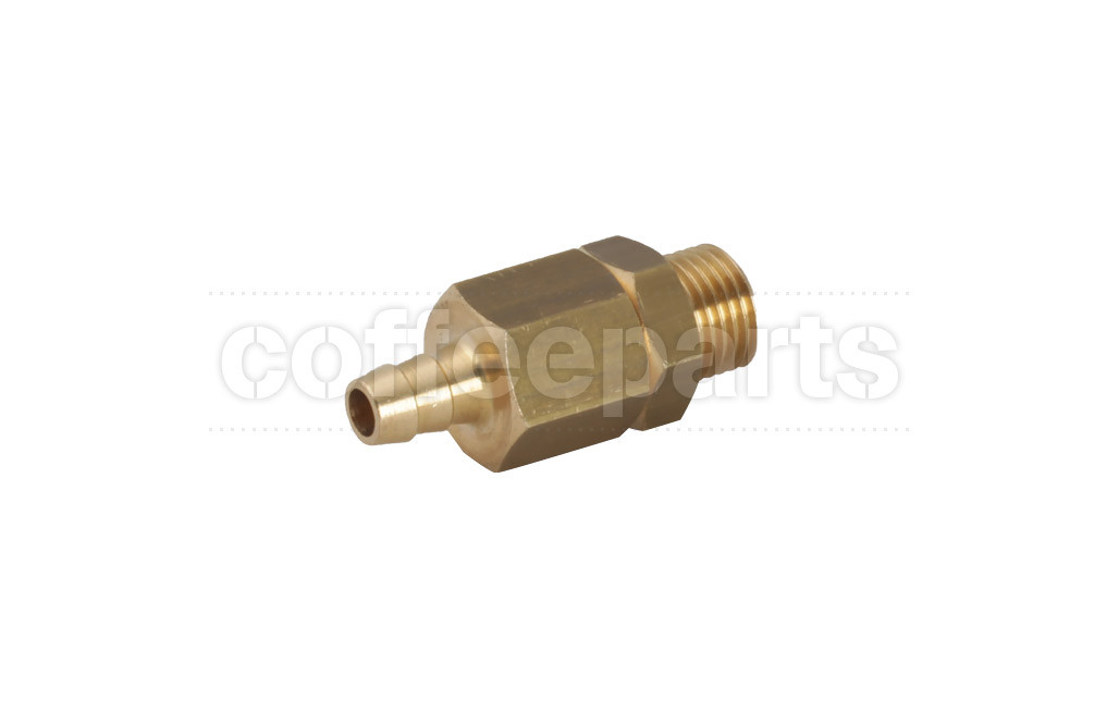 Boiler anti vacuum valve with 1/4 inch bsp thread with drain barb