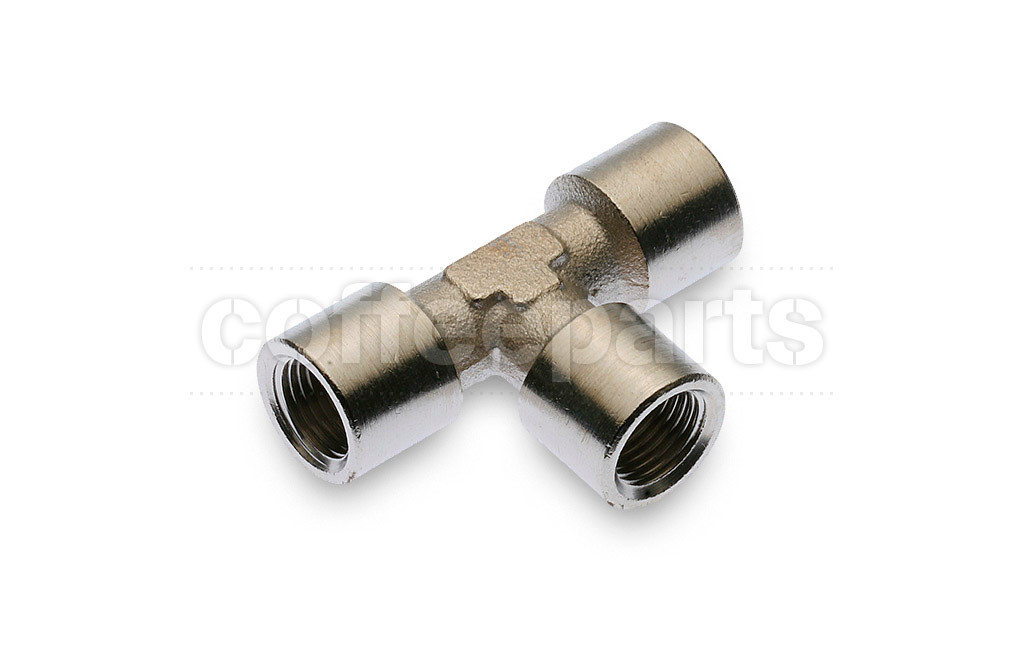 Fitting t-shaped 1/4f inch bsp