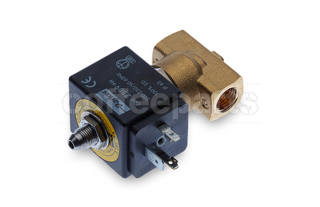 3-way PARKER solenoid valve 1/4-1/4 inch bsp 220v 50/60 (complete)