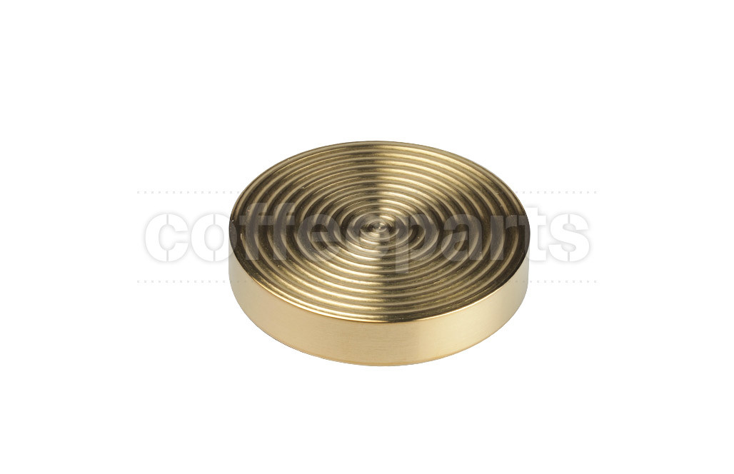 Reg Barber 58mm tamping base only: brass ripple