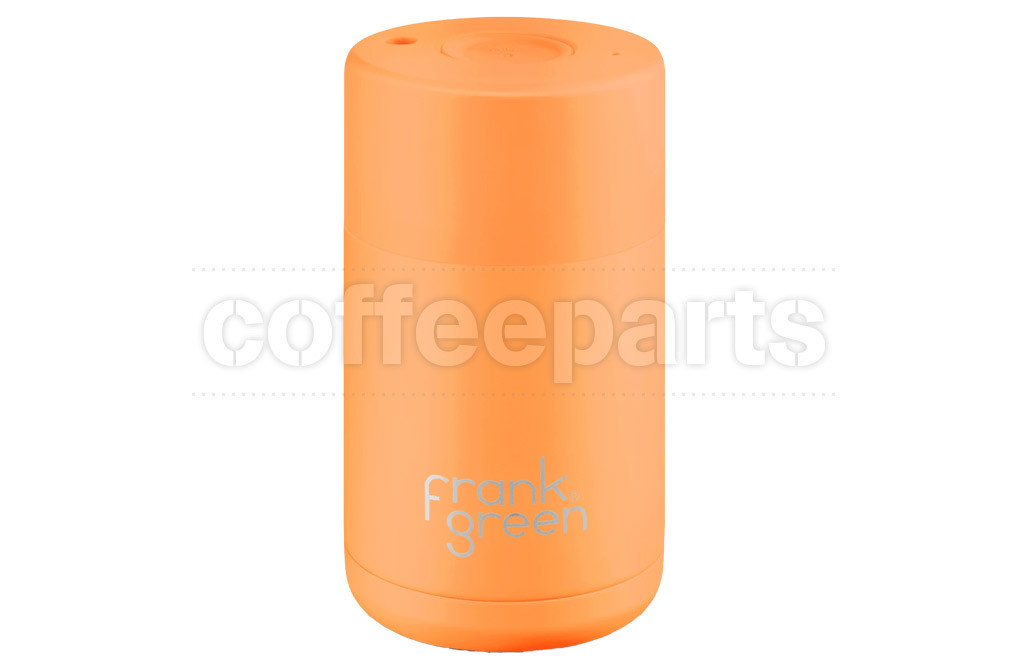 Frank Green Ceramic Reusable Coffee Cup - 10oz / 295ml: Neon Orange
