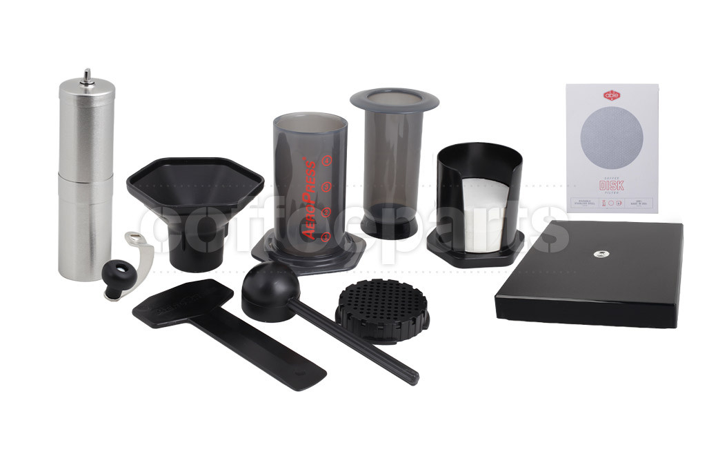 Aeropress Barista Kit inc Porlex 2 Tall Grinder, Able Disk and Scale