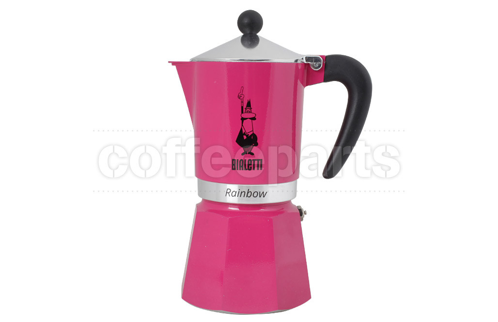 Bialetti 6 Cup Moka Rainbow Coffee Maker: Fuchsia/Pink