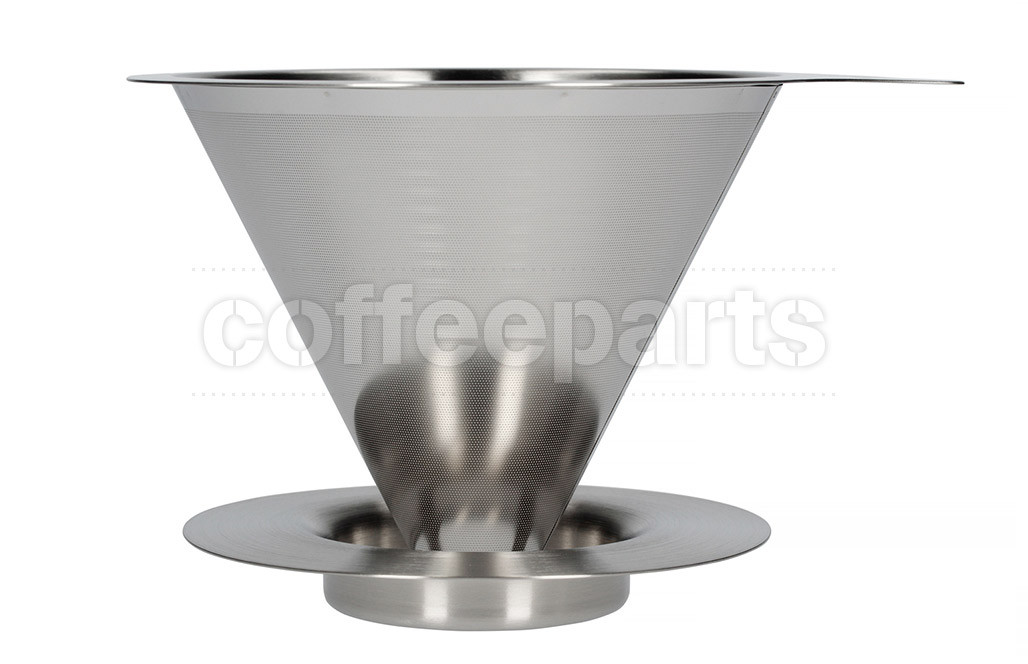 Hario 2-Cup V60 Double Mesh Metal Coffee Dripper: DMD-02HSV