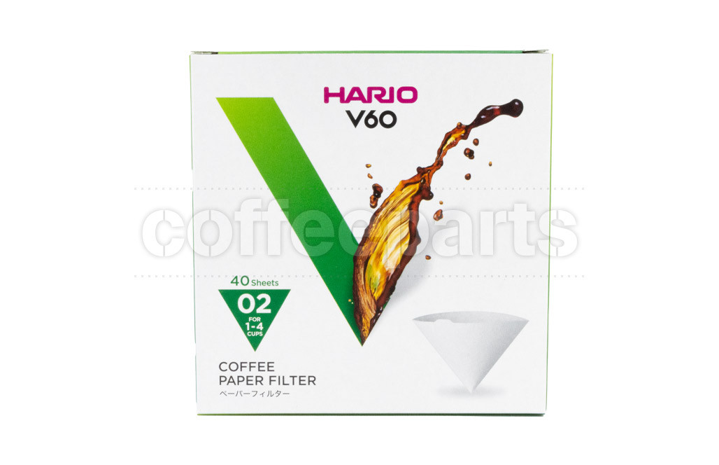 Hario 2-Cup V60 Drip Filter Papers: VCF-02-40W (40pcs) 