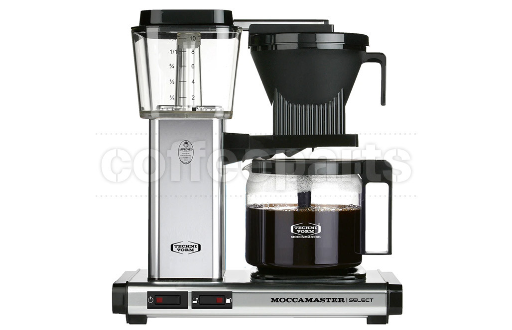 Moccamaster 1.25lt Select KBG Filter Coffee Brewer: Polished Silver