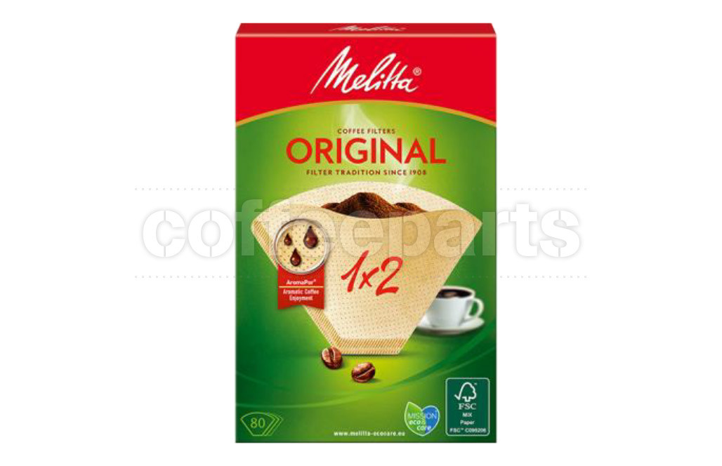 Melitta 1x2 Brown Paper Filters - 80 Pk 