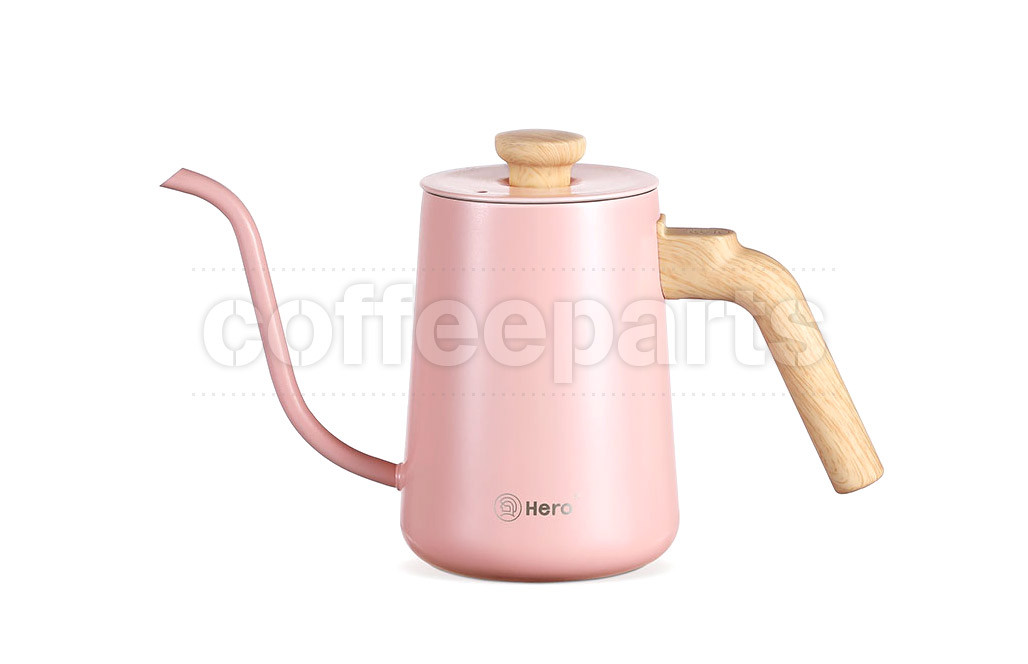 zeroHero C07 Pro Pour Over Kettle: Pink gooseneck kettle.