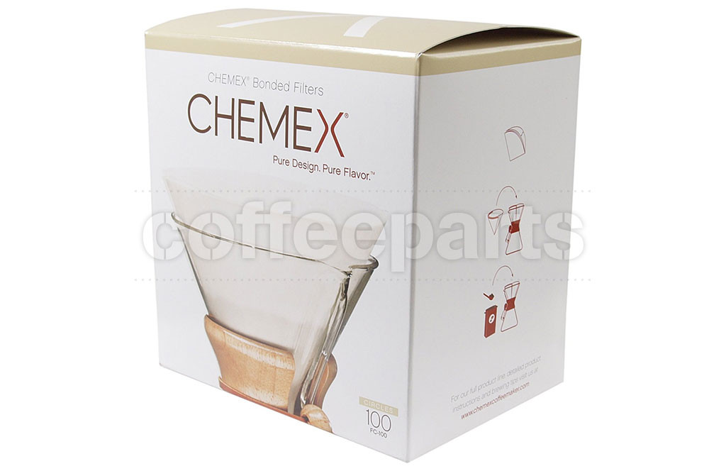 Chemex Bonded Filters Pre-folded Circles to fit 6-10 Cup (100 Pack)