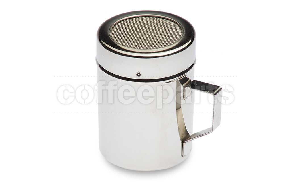 Stainless Chocolate Shaker with Mesh Top And Handle