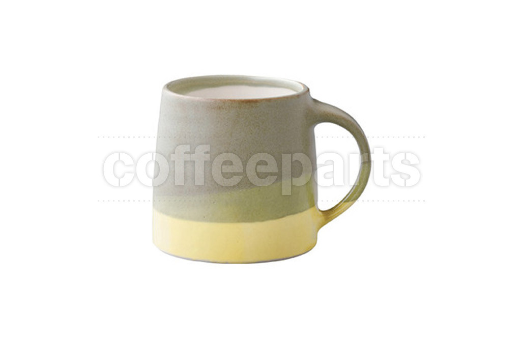 Kinto 320ml Porcelain Mug : Moss Green and Yellow