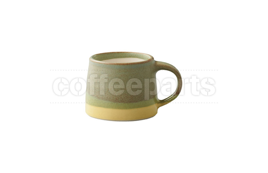 Kinto 110ml Porcelain Mug : Moss Green and Yellow