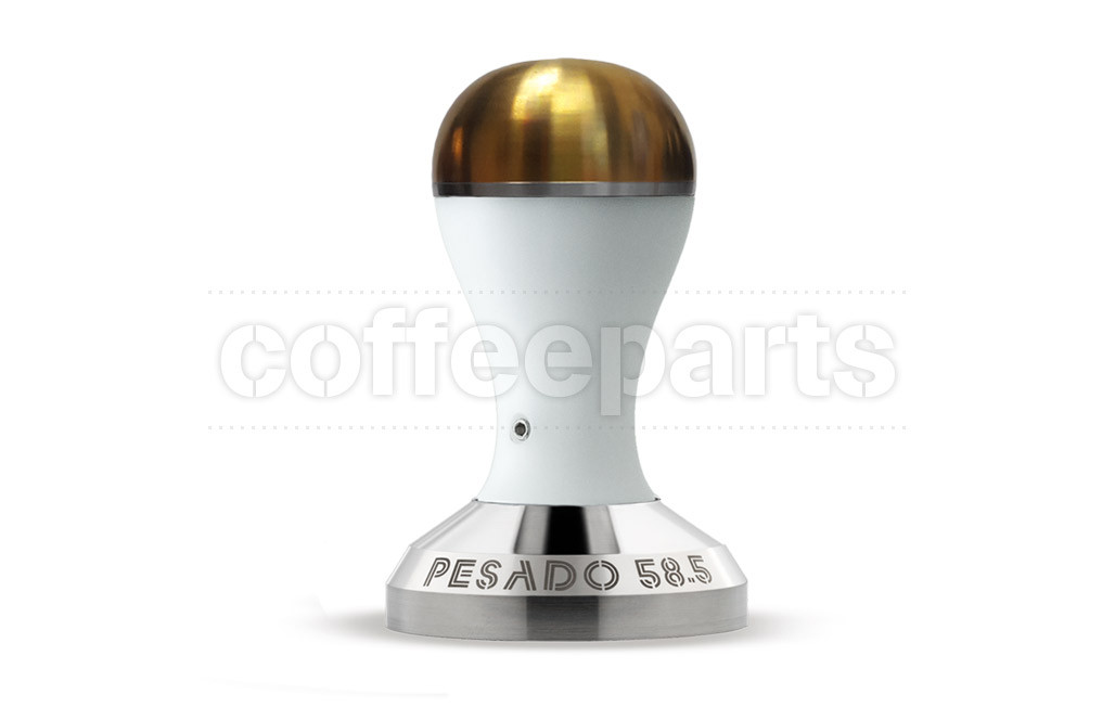 Pesado 58.5mm Coffee Tamper : White and Gold Modular