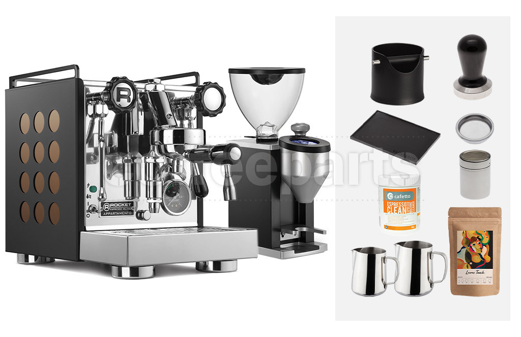 Rocket Appartamento Nero Espresso Machine Package: Black/Copper