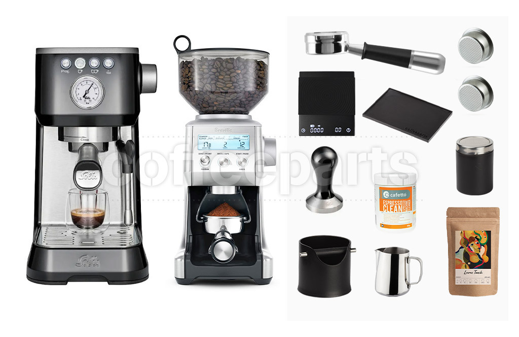 Solis & Breville Home Barista Machine Package: Black
