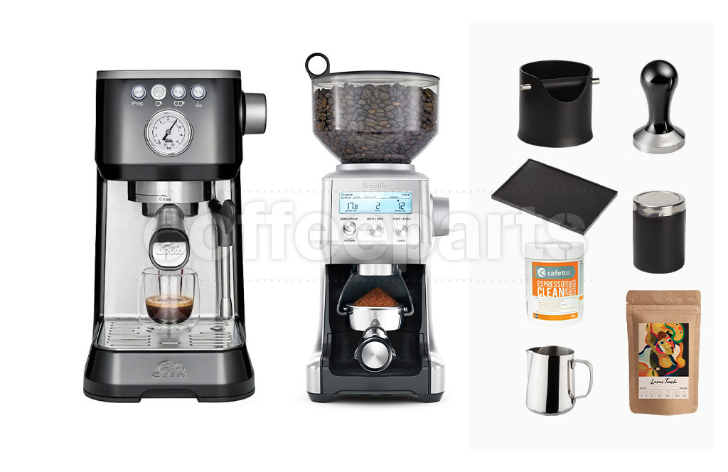 Solis Barista Perfetta: Black & Breville Smart Grinder Machine Package