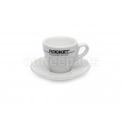 Rocket 80ml Demitasse Espresso Coffee Cups (6 Cups/Saucers)