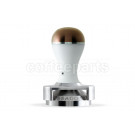 Pesado 58.5mm Modular Coffee Tamper with Depth Adjuster: White and Bronze