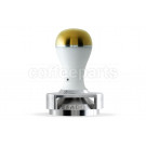 Pesado 58.5mm Modular Coffee Tamper with Depth Adjuster: White and Gold