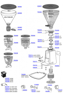 Mazzer - Hopper and main parts
