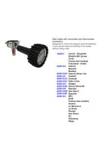 Portafilter with pump gauge and thermometer connection