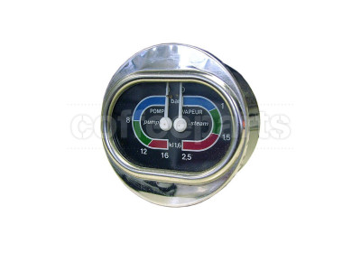 Double manometer/gauge 3/16 bar
