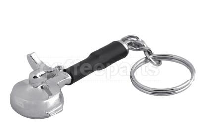 Portafilter keyring with double spout - silver
