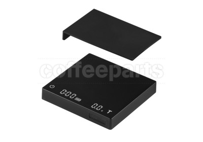 MHW Cube Coffee Scale 2.0 Mini Black coffee scale design.