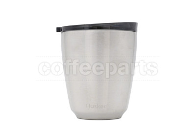 Huskee Steel Cup with Lid 8oz (236ml): Brushed Steel