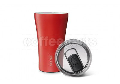 Sttoke 12oz Red Ceramic Reusable Coffee Cup