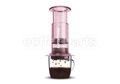 AeroPress Coffee Maker - Clear Pink