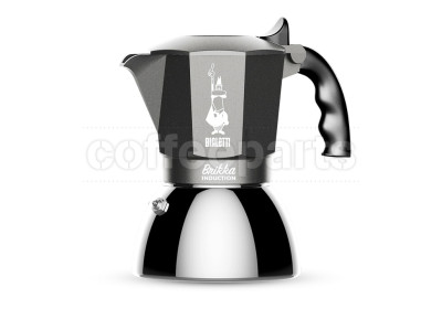 Bialetti 4 Cup Brikka Induction Coffee Maker, ergonomic handle for easy pouring.