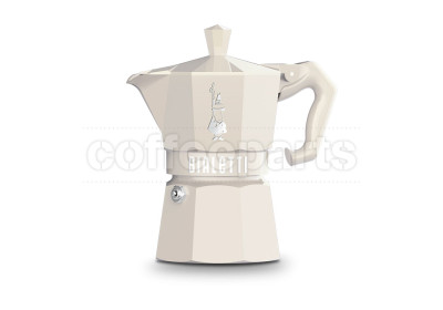 Elegant Bialetti 3 Cup Moka Exclusive in cream finish