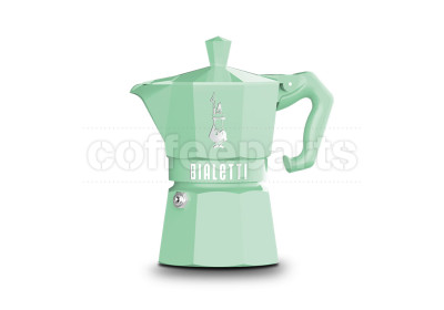 Bialetti 3 Cup Moka Exclusive Stove Top Coffee Maker: Green colour with a sleek design.