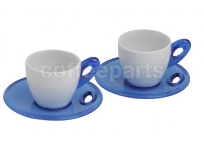 CLEARANCE Biesse Set Of Two Espresso Cups : Blue