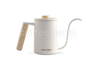 MHW Planet Hand 400ml White coffee kettle for precise pour-over brewing.