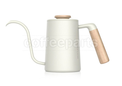 Airflow Brewer Drip Coffee Pot: 600ml creamy white coffee kettle.