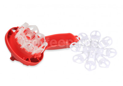Espazzola Grouphead Cleaning Brush with Replacement Membrane : Red
