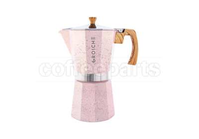 Grosche Milano Stone 9 Cup Stovetop Espresso Maker: Blush Pink