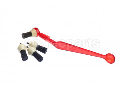 Pallo Red Coffee Tool inc Three Spare Brushes