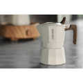 Elegant MHW Double Valve Moka Pot 180ml White design.