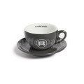 Rocket 180ml Cappuccino Coffee Cups (6 Cups/Saucers): Grey