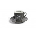 Rocket 180ml Flat White/Tulip Coffee Cups (6 Cups/Saucers): Grey