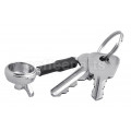 Portafilter keyring with double spout - silver
