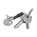 Portafilter keyring with double spout - silver