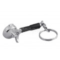 Portafilter keyring with double spout - silver